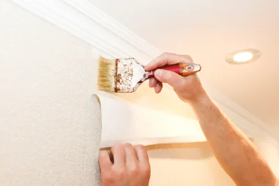 Pose de papier peint à la Motte-du-Caire — revêtements muraux et toiles de verre